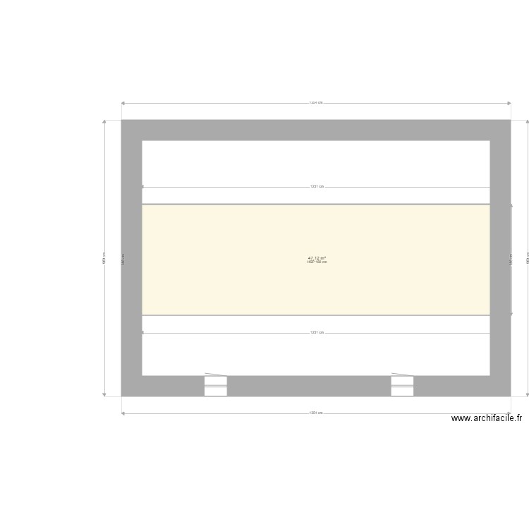 FLORIAN ETAGE PERMIS. Plan de 2 pièces et 147 m2