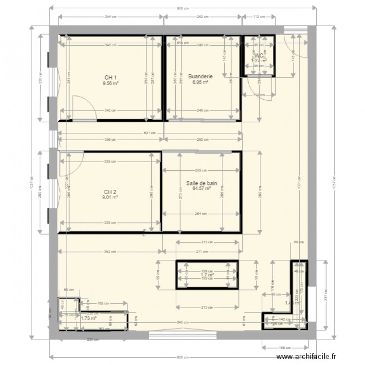 appartement 80m2. Plan de 0 pièce et 0 m2