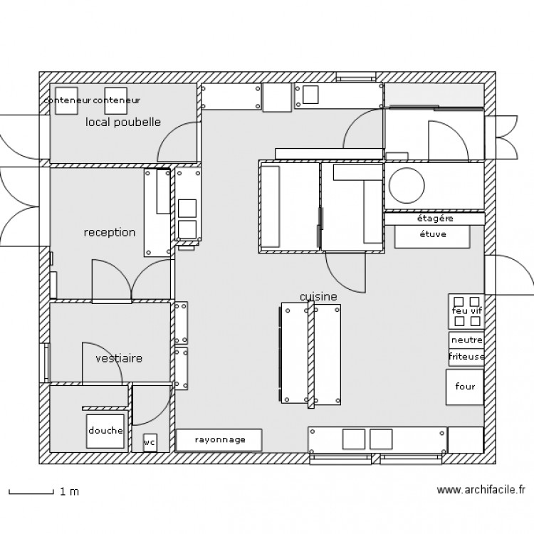 Restaurant scolaire. Plan de 0 pièce et 0 m2