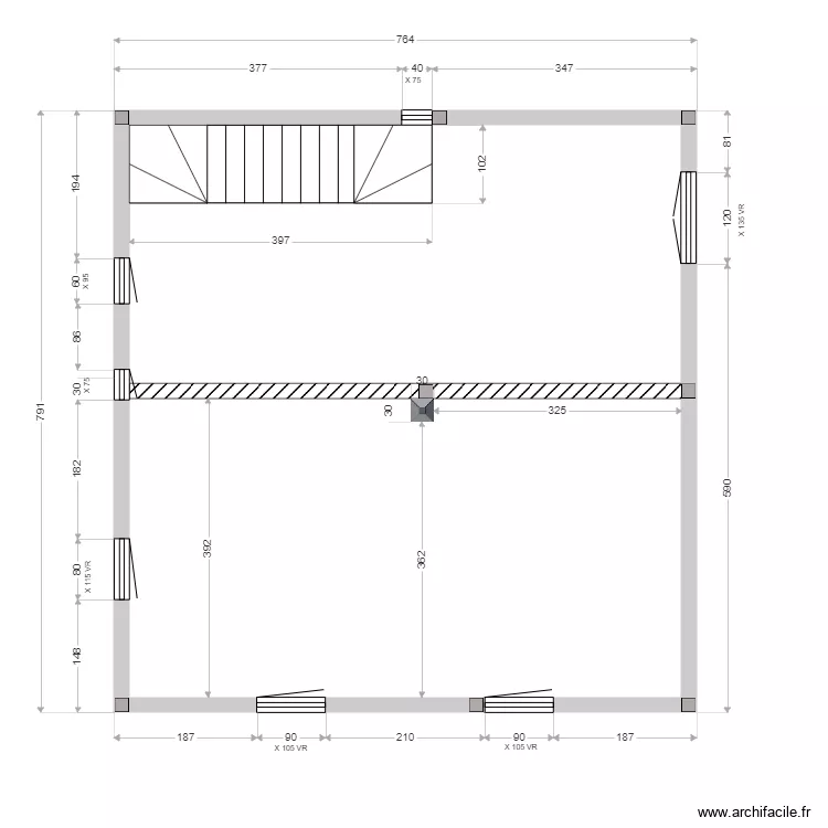 BOULBES ETAGE. Plan de 