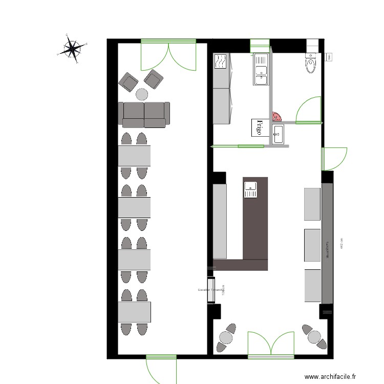 ATELIER PLOMBERIE modif. Plan de 4 pièces et 81 m2