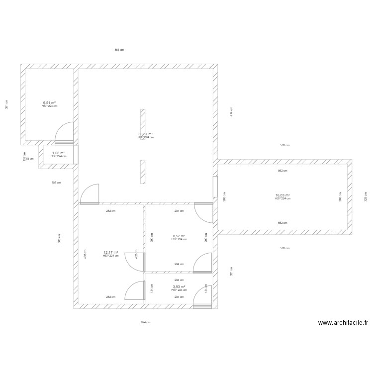 clairval castelneau. Plan de 7 pièces et 82 m2