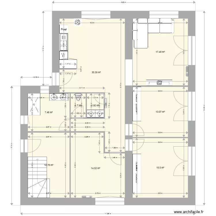 appart 1er MODIFIER Christel. Plan de 