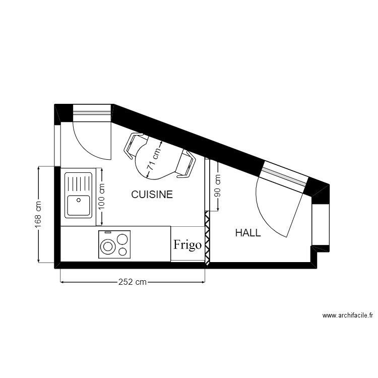 ROUX PROJET CUISINE. Plan de 0 pièce et 0 m2