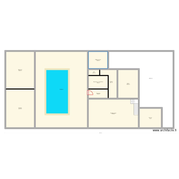 Azas projet 1. Plan de 19 pièces et 636 m2