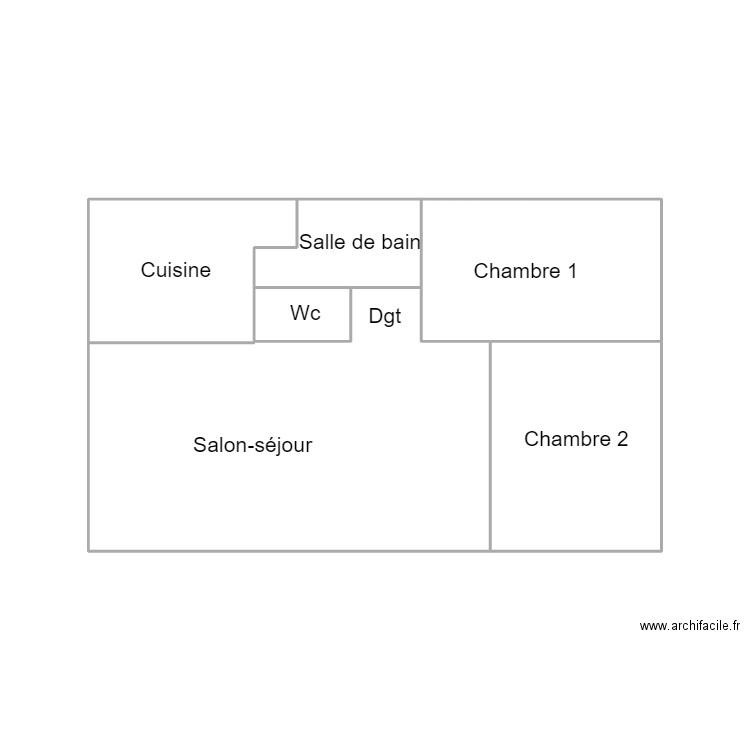 QUIMPER KLERVI. Plan de 5 pièces et 26 m2