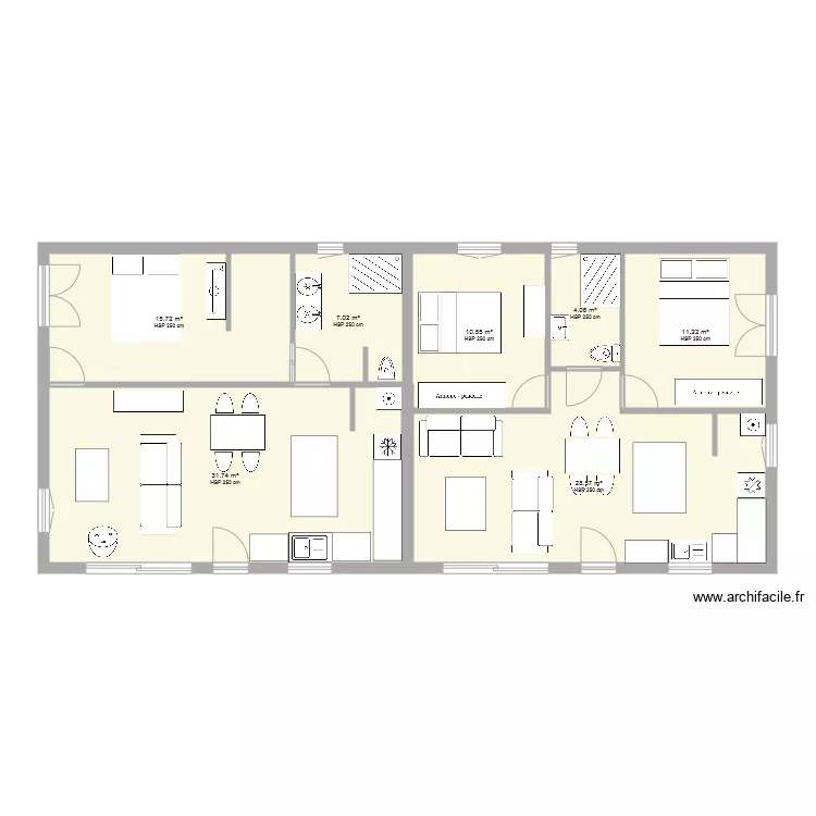 appartement 55m2 X 29. Plan de appartement 55m2 X 29. Plan de