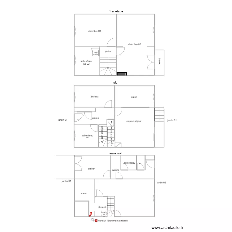 indivision julliot ducouret amiante. Plan de 