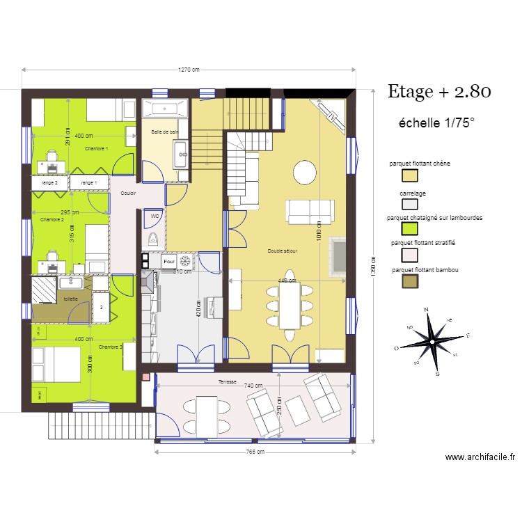 ETAGE   Niv  2 80 . Plan de 0 pièce et 0 m2