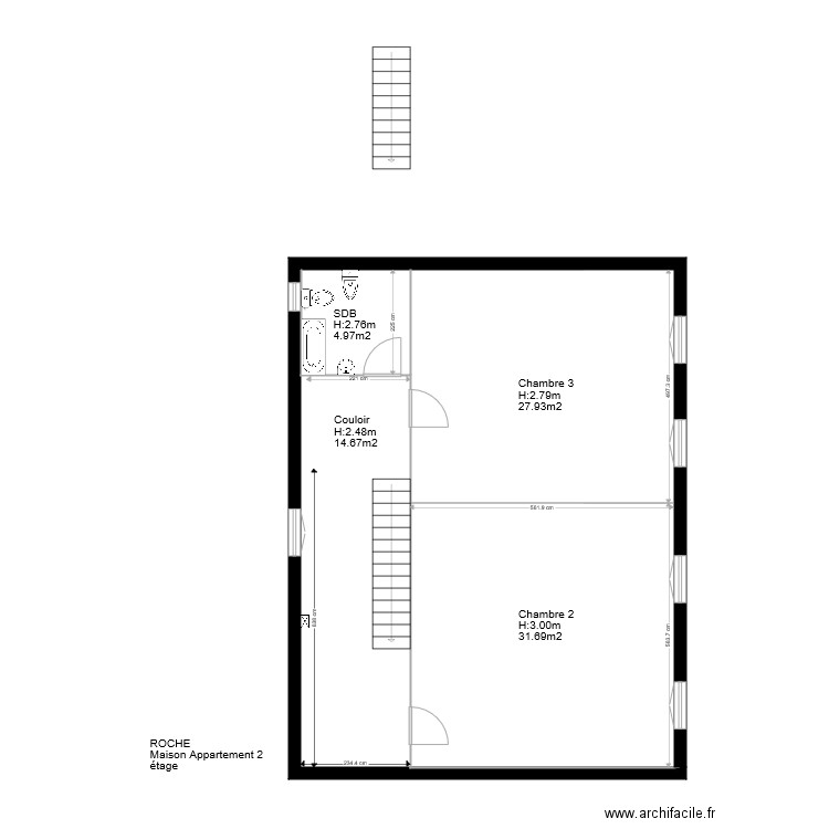 ROCHE Maison Appartement 2 haut. Plan de 0 pièce et 0 m2
