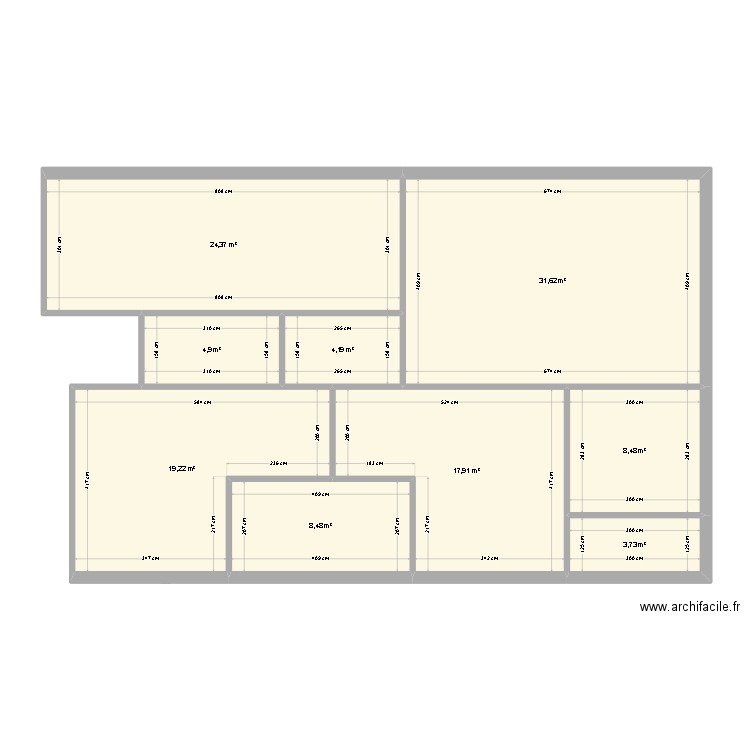 coser 2. Plan de 9 pièces et 123 m2