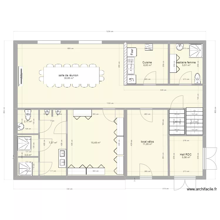 local Eu Nord sous sol -2. Plan de 