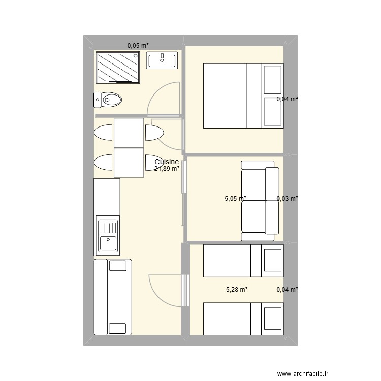 CHALET. Plan de 7 pièces et 32 m2
