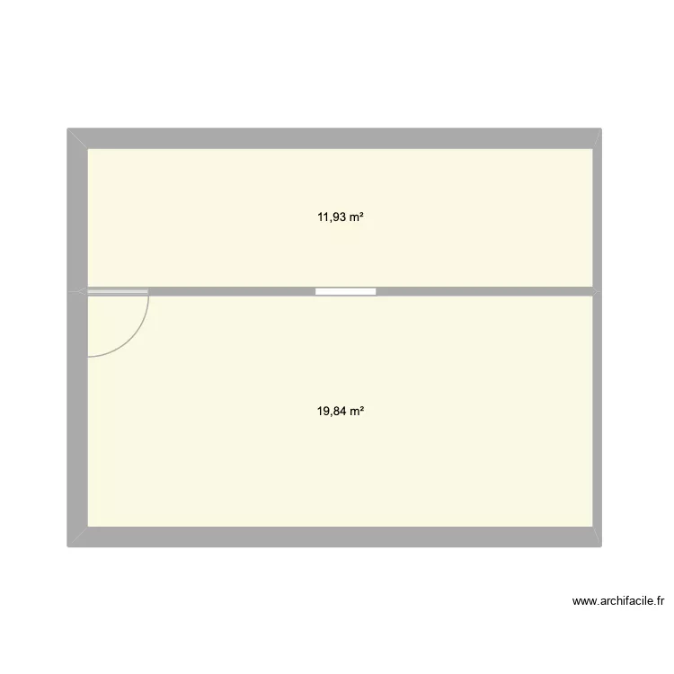 busy l\'indien. Plan de 2  et 32 m²