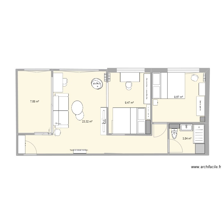 appart. Plan de 0 pièce et 0 m2
