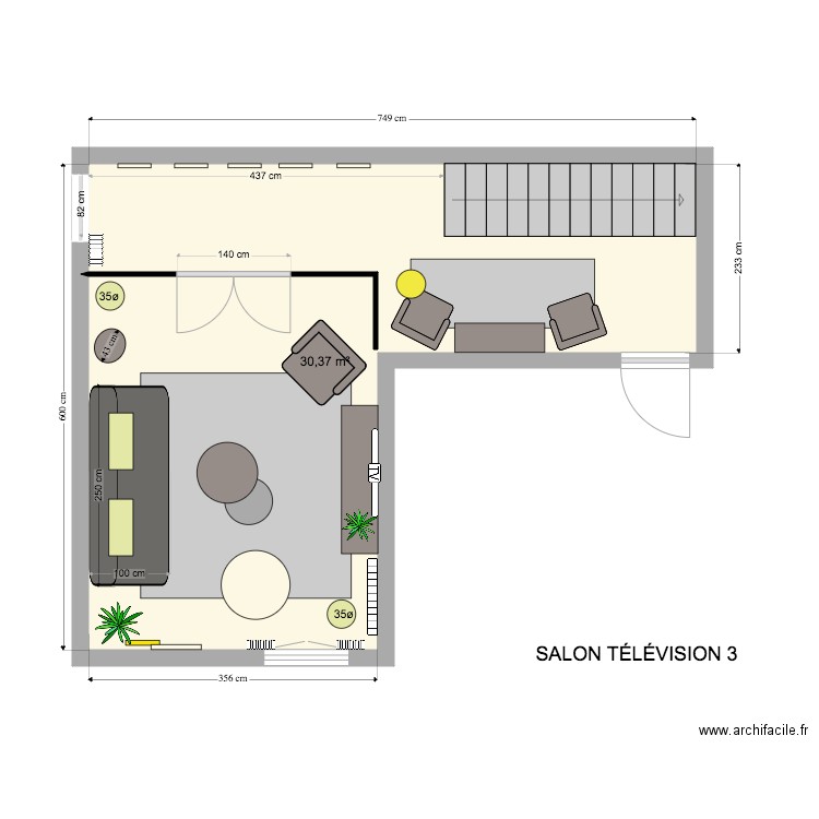 Salon Télévision 3. Plan de 0 pièce et 0 m2