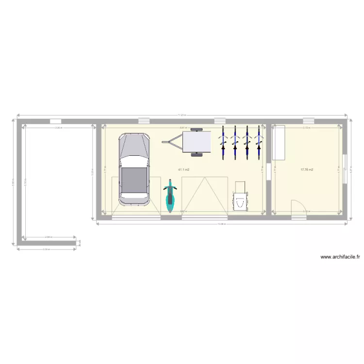 Garage Nieul. Plan de Garage Nieul. Plan de