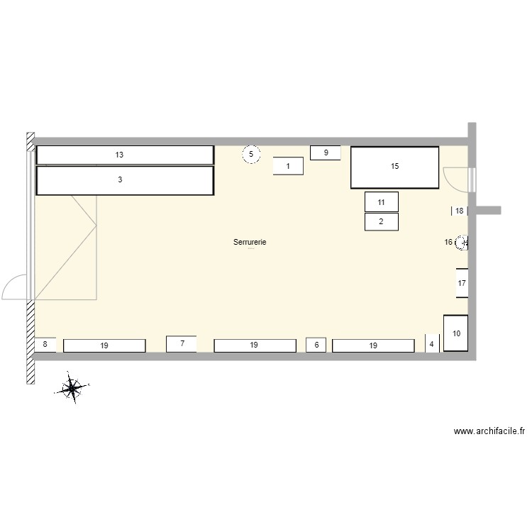 Serrurerie. Plan de 0 pièce et 0 m2