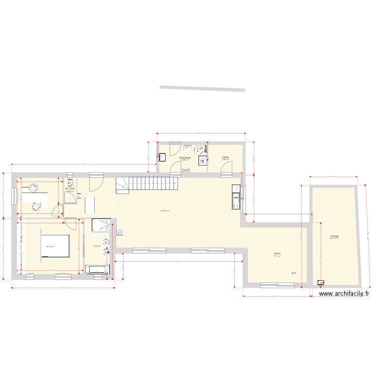 Bureau v1. Plan de 15 pièces et 187 m2