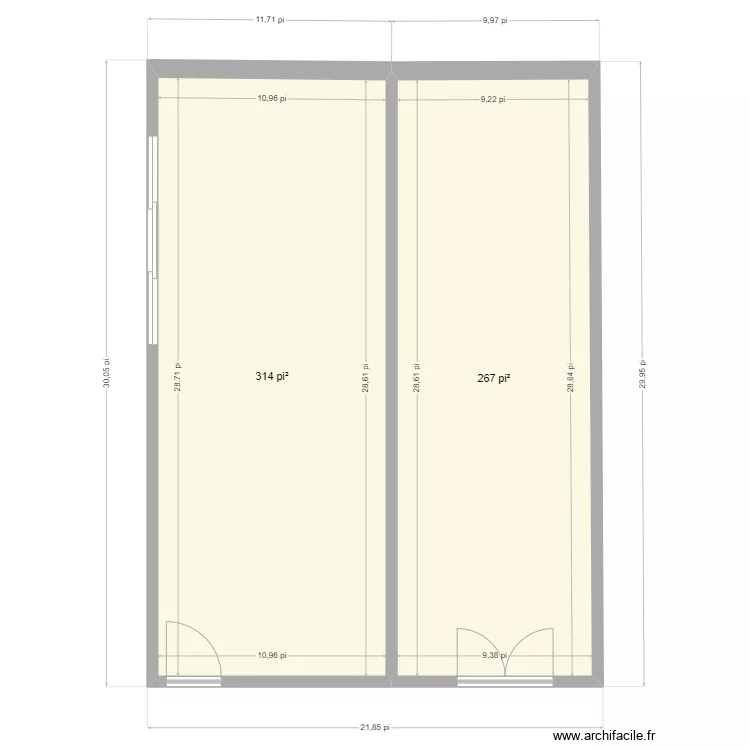 cabanon V1 tt. Plan de 