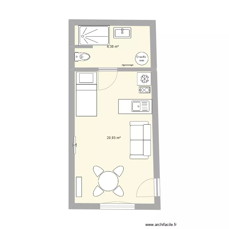 Studio 2 MODIF LARGEUR CUISINE 2. Plan de Studio 2 MODIF LARGEUR CUISINE 2. Plan de