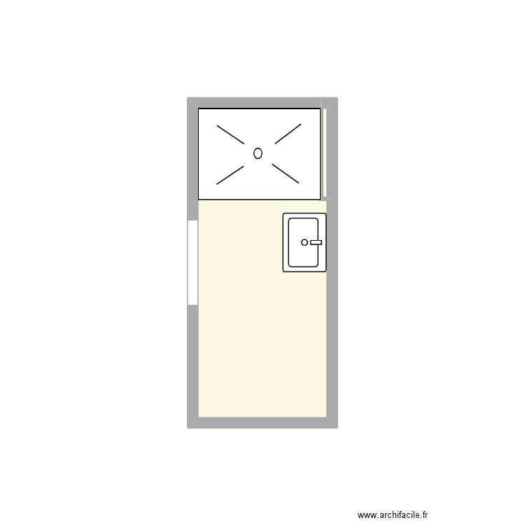 Thome. Plan de 2 pièces et 4 m2