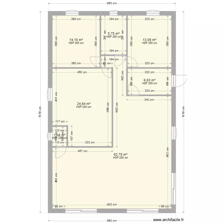 plan de masse fini. Plan de 