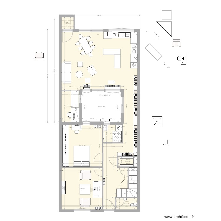 Elec RDC v1. Plan de 9 pièces et 119 m2