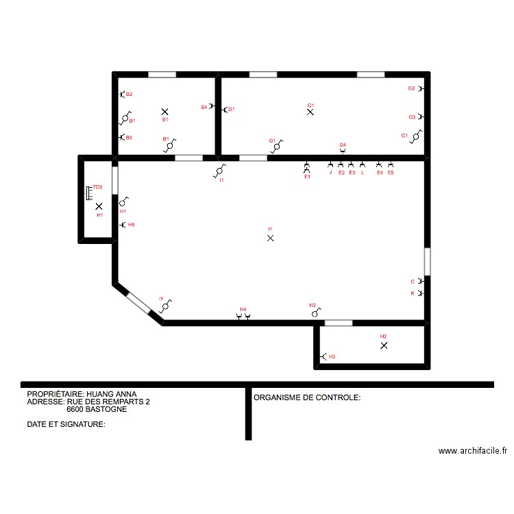 ANNA APPART 1. Plan de 4 pièces et 170 m2