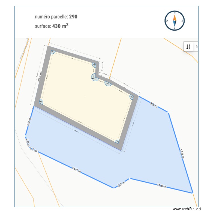 Plan cadastre. Plan de 0 pièce et 0 m2