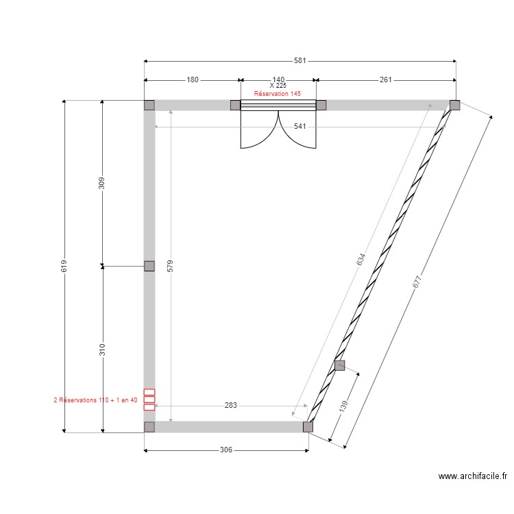 CIRILLO COTE 1. Plan de 1 pièce et 24 m2