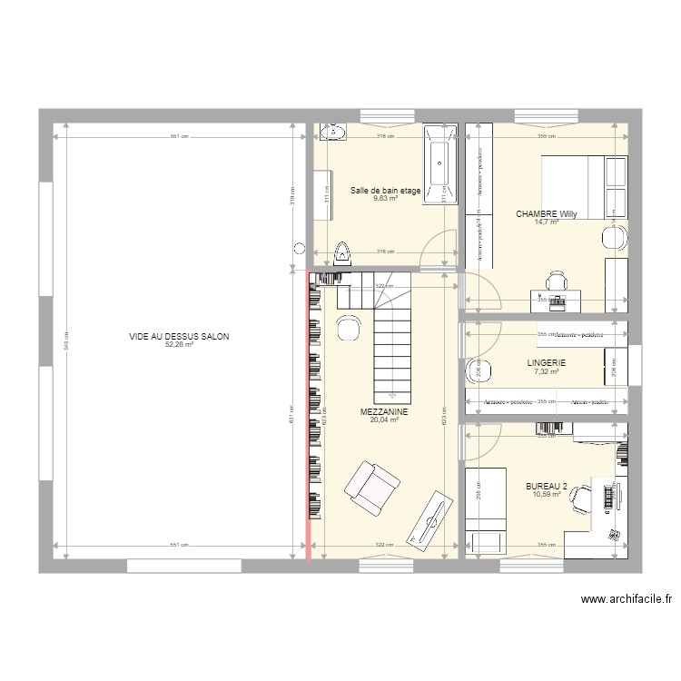 Etage willy 1. Plan de 0 pièce et 0 m2