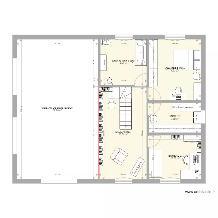 Etage willy 1. Plan de 