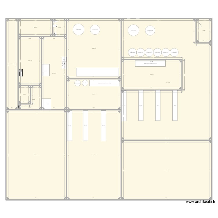 Brasserie v2022. Plan de 15 pièces et 993 m2