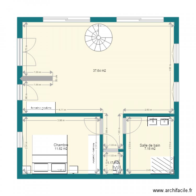 PETITE MAISON. Plan de 0 pièce et 0 m2