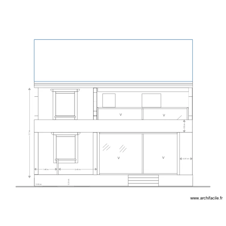 Facade Extension B. Plan de 
