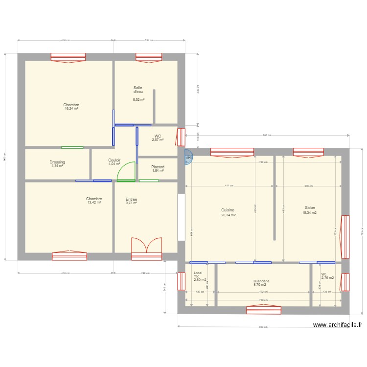 Maison décalée SD. Plan de 0 pièce et 0 m2