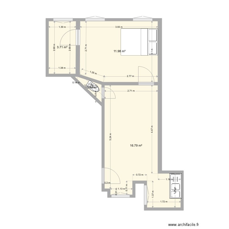 2P 30 P St G. Plan de 0 pièce et 0 m2