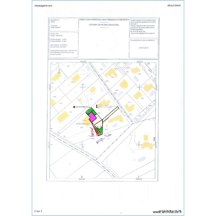 PLANS BORNAGE 25 mars 2019 ok. Plan de 0 pièce et 0 m2