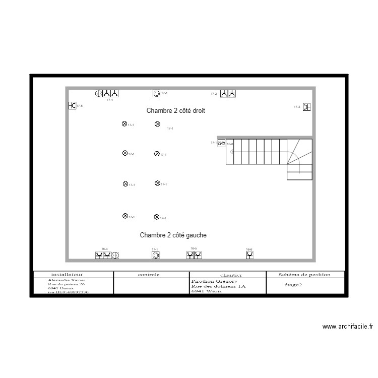 étage2 pirogreg. Plan de 2 pièces et 111 m2