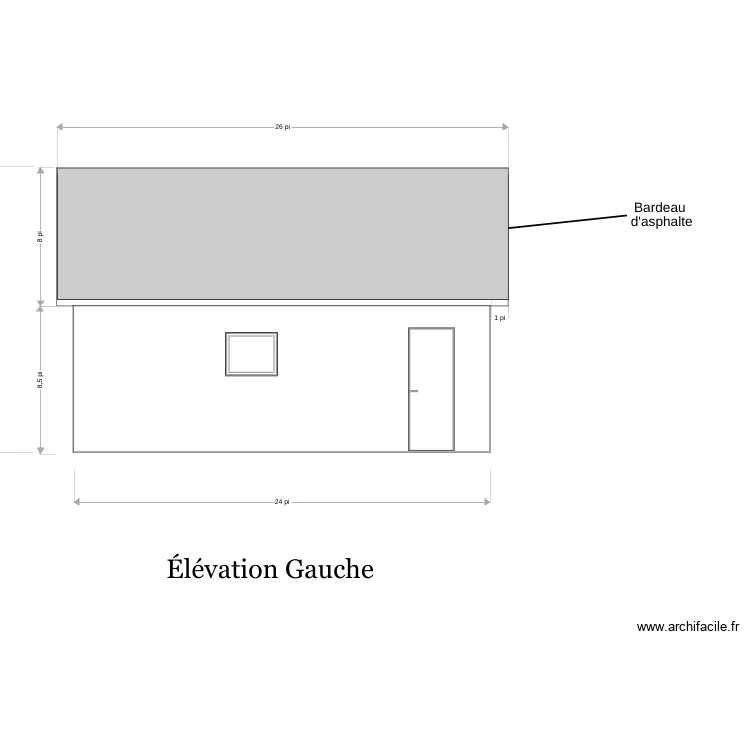 Garage élévation gauche 24. Plan de Garage élévation gauche 24. Plan de