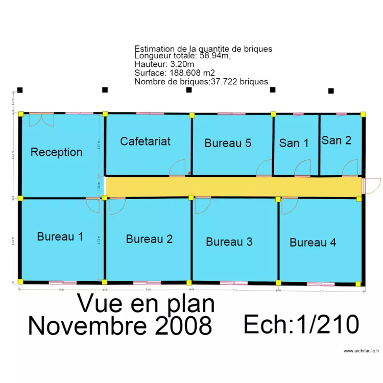 demarrage bureaux. Plan de 