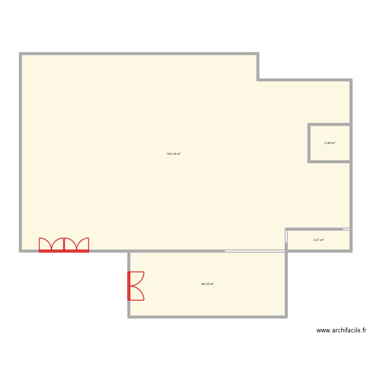 PLAN stage hugoboss. Plan de 4 pièces et 175 m2