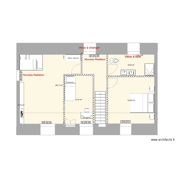 Kerbleuniou 1er Niveau radiateur. Plan de 0 pièce et 0 m2