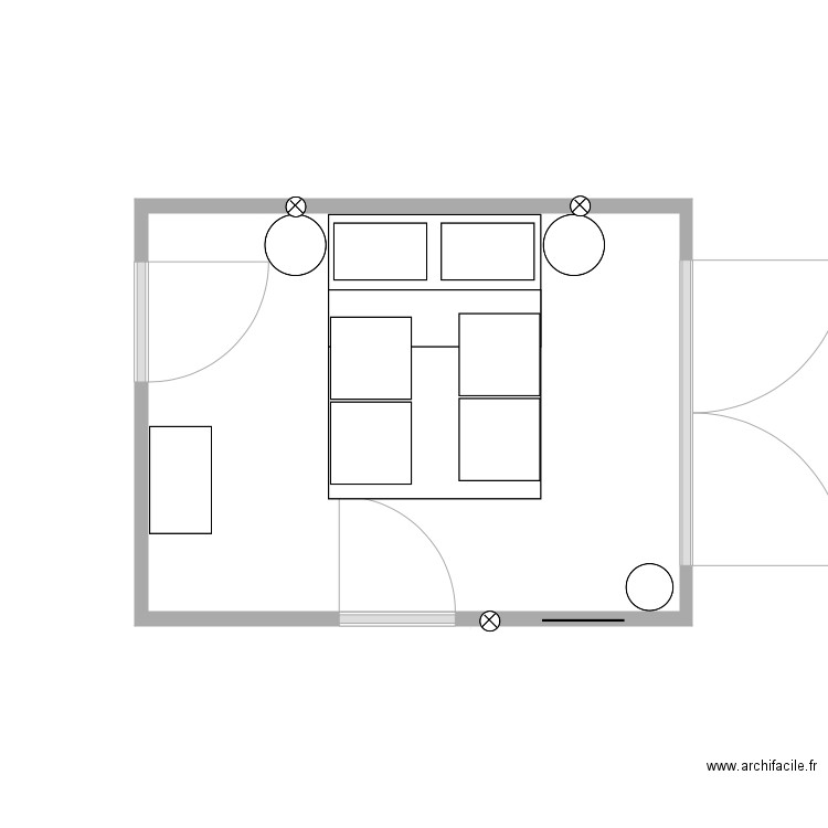 Élaine. Plan de 1 pièce et 11 m2