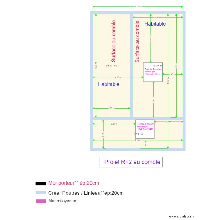 P R2. Plan de 0 pièce et 0 m2