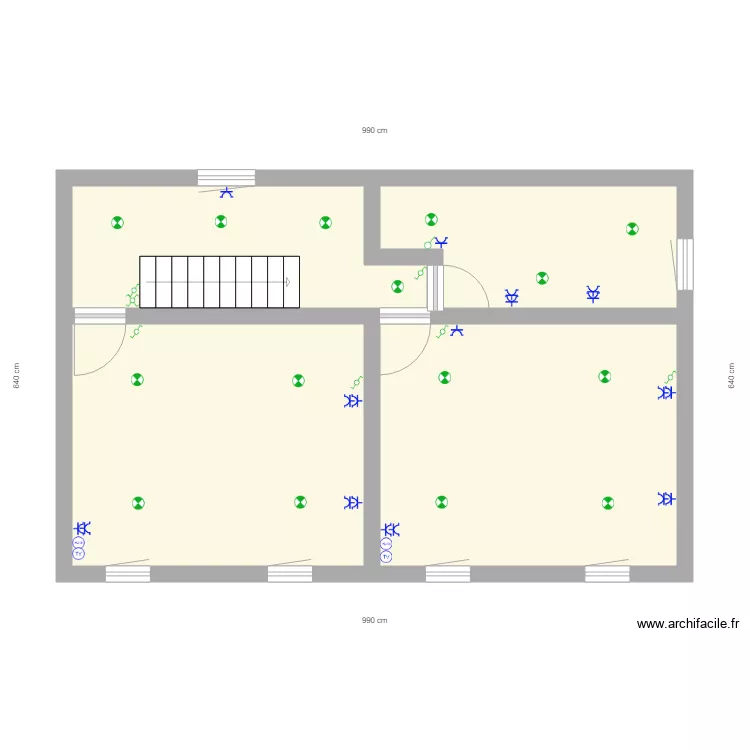 Maison Perso  1er &eacute;tage. Plan de 