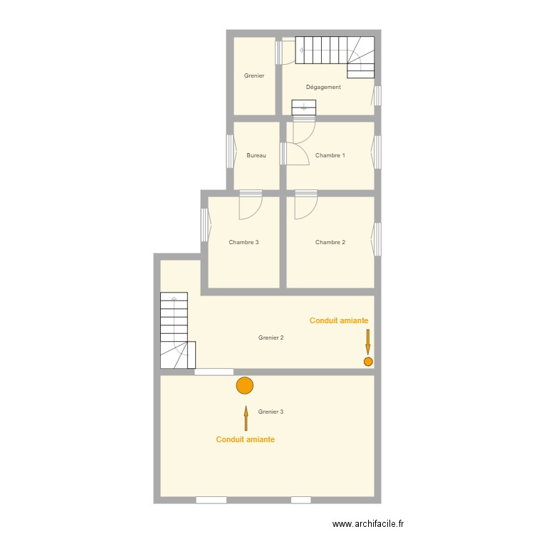 Croquis HAFFEMAYER Etage. Plan de 0 pièce et 0 m2