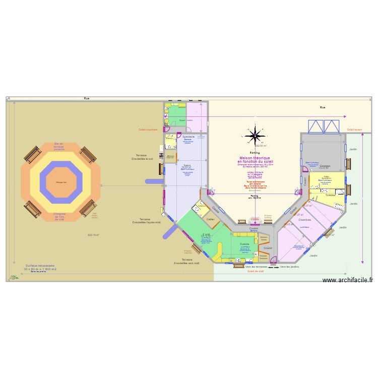 Maison cardinale terrasseC. Plan de 0 pièce et 0 m2