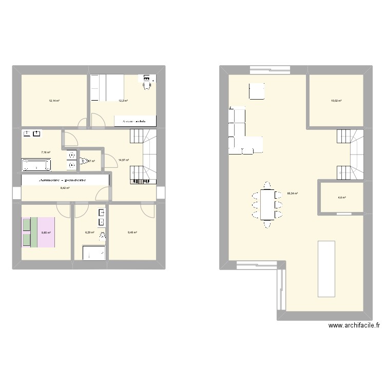 Maison test. Plan de 12 pièces et 182 m2